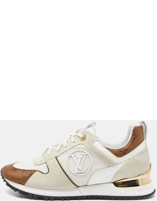 Louis Vuitton Off White Mesh Suede and Monogram Canvas Run Away Sneaker