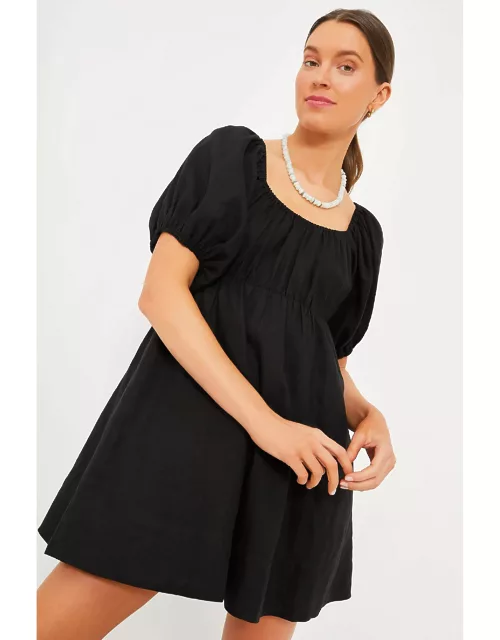 Black Ares Puff Sleeve Dres