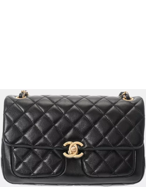 Chanel Black Leather Rectangular Flap Bag