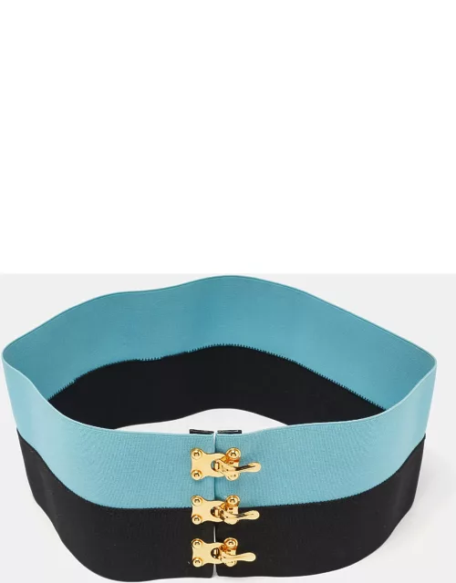 Prada Black/Blue Elastic Waist Belt