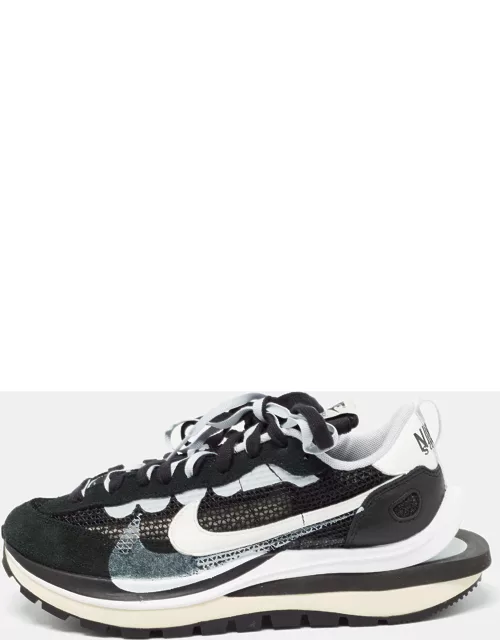 Nike x Sacai Black/White Mesh and Suede Vaporwaffle Sneaker