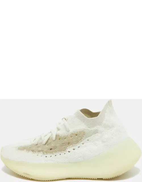 Yeezy x Adidas White Knit Fabric Boost 380 Calcite Glow Sneaker