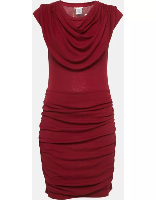 Chloe Red Jersey Ruched Mini Dress