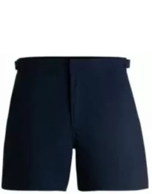 Fully lined swim shorts with adjustable waist- Dark Blue Men's Swim Short