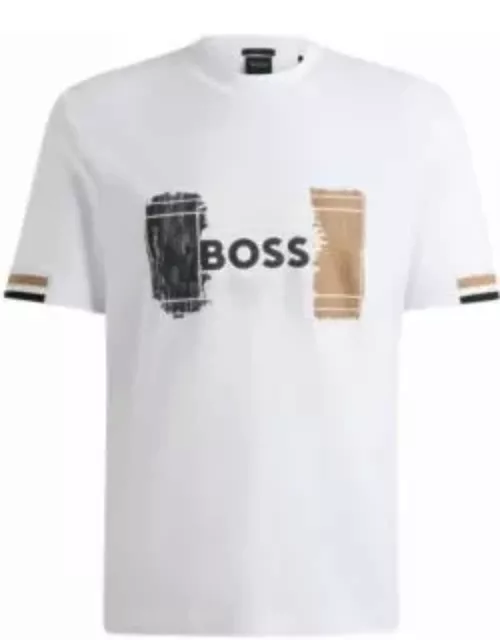 Cotton-jersey T-shirt with signature artwork- White Men's T-Shirt