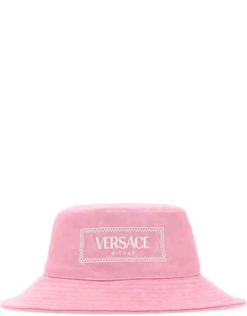 Versace Pink Cotton Bucket Hat
