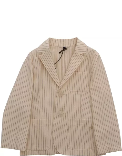 Emporio Armani Beige Jacket With Striped