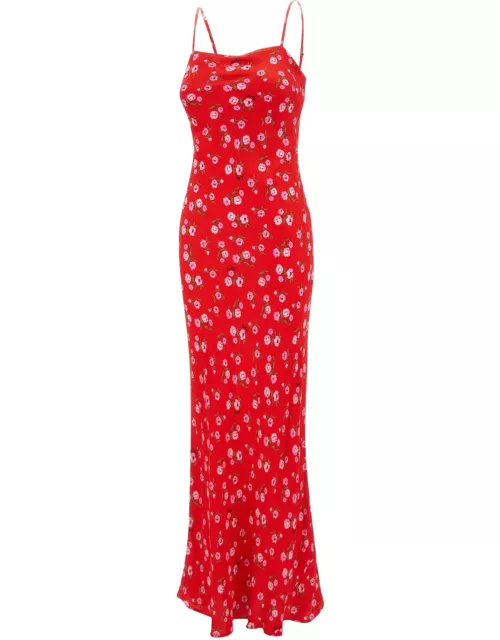 Rotate by Birger Christensen printed Maxi Viscose Crepe Dres
