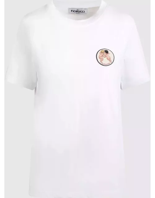 Fiorucci White T-shirt With An Angel Patch