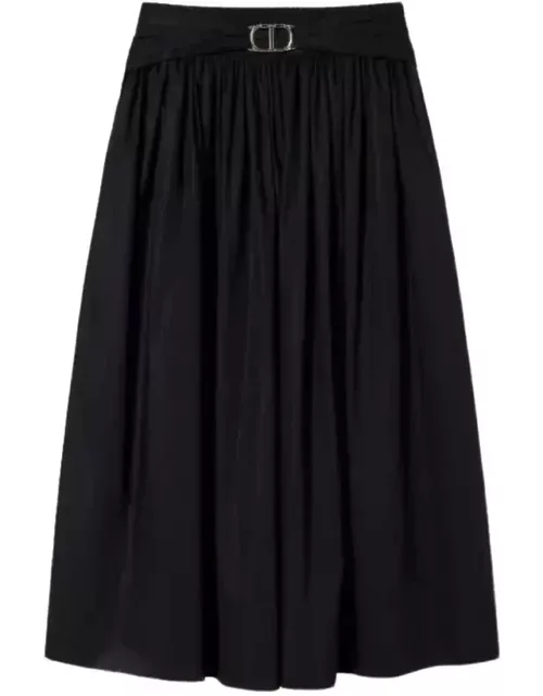 TwinSet Poplin Midi Skirt