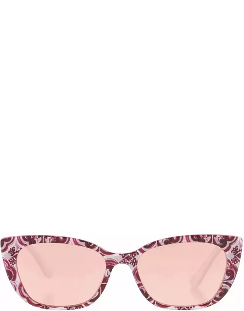 Dolce & Gabbana Sunglasses With Pink Majolica Print