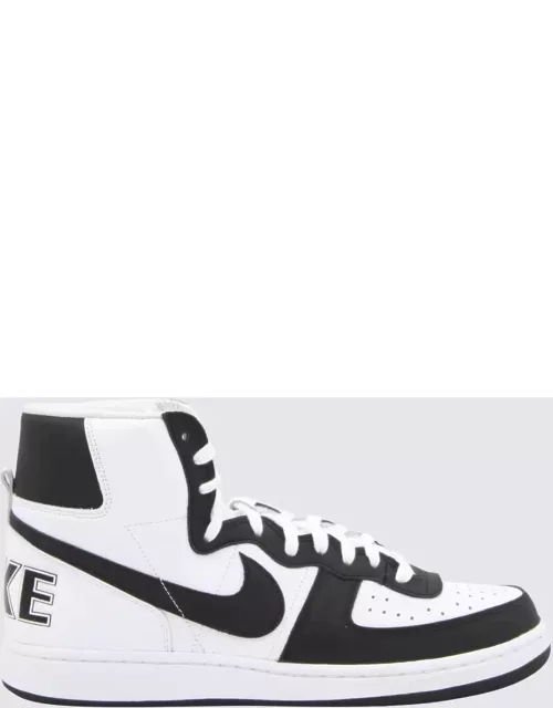 Comme des Garçons White And Black Leather Sneaker