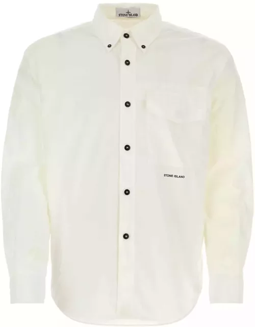Stone Island White Cotton Shirt
