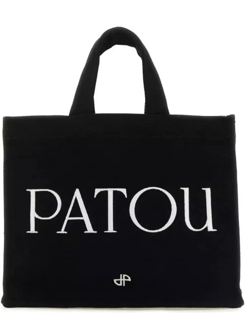 Black Canvas Small Tote Patou Shopping Bag