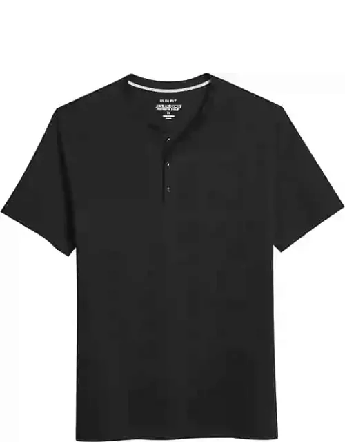 Awearness Kenneth Cole Big & Tall Men's Slim Fit Henley Black
