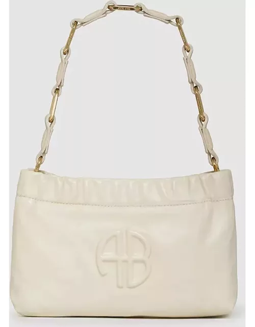 ANINE BING Small Kate Shoulder Bag in Ivory