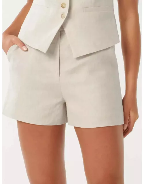 Forever New Women's Lainey Linen Shorts in Natural Suit