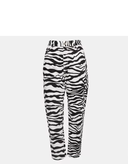 The Attico White Zebra Print Denim Jeans M Waist 28"