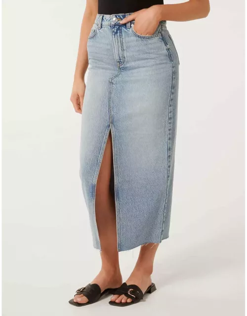 Forever New Women's Tori Denim Skirt in Mid Wash