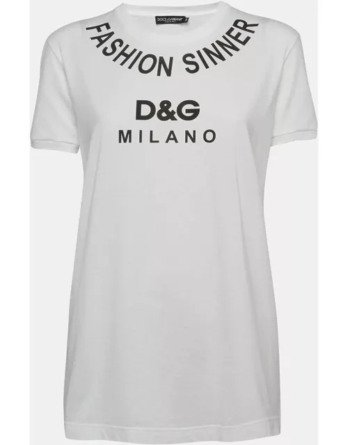 Dolce & Gabbana Logo Printed Cotton T-Shirt