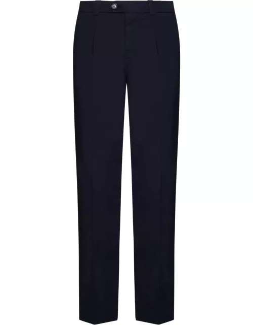 Brunello Cucinelli Garment-dyed Leisure Fit Trousers With Pleat