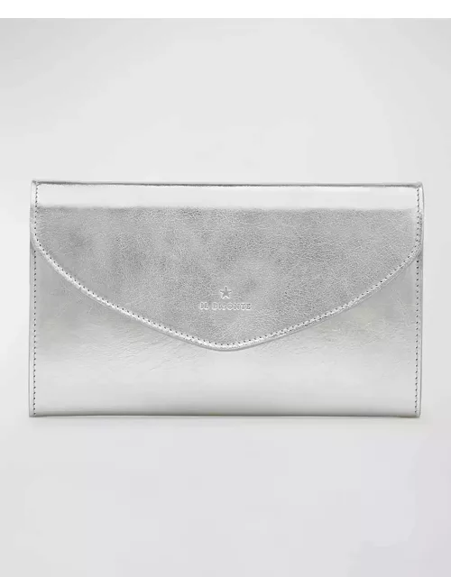 Bigallo Envelope Flap Leather Clutch Bag