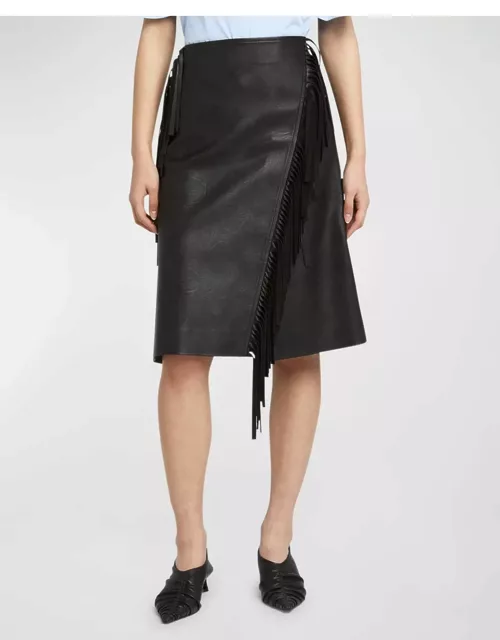 Alter Mat Faux Leather Fringe Skirt
