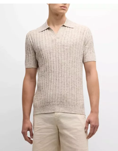 Men's Rino Ribbed Knit Polo Shirt