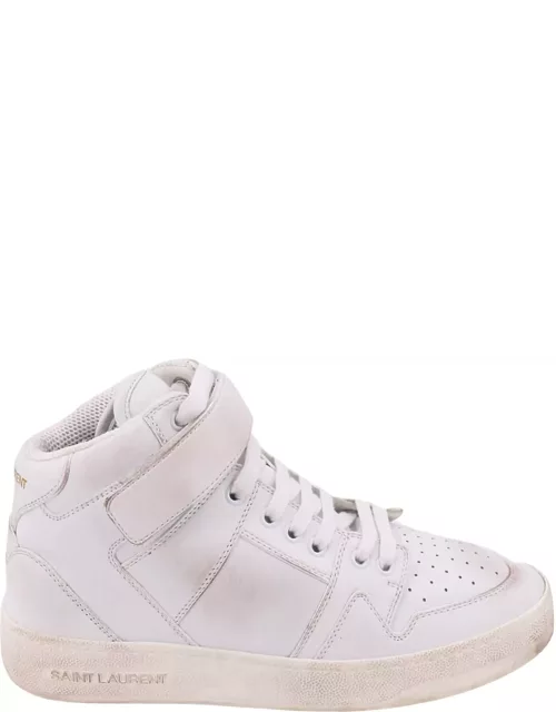 Saint Laurent Lax Sneakers In Washed-out Effect Leather