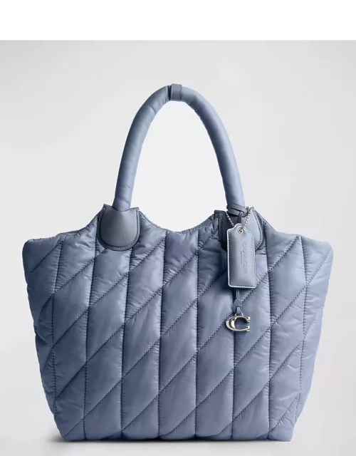 Iris Quilted Nylon Tote Bag