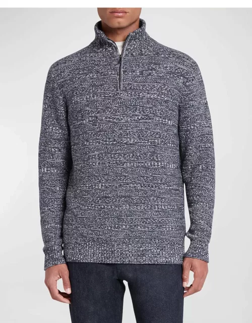 Men's Cashmere Mezzocollo Lima Quarter-Zip Sweater