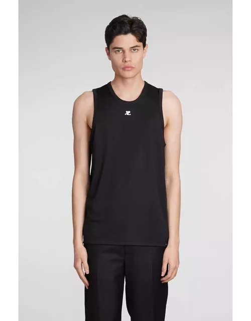 Courrèges Tank Top In Black Polyester