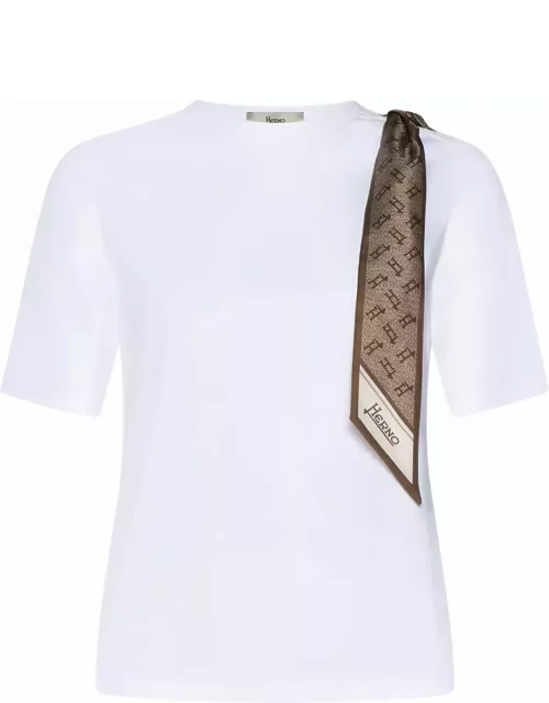 Herno Scarf-detail Cotton T-shirt