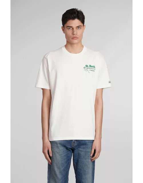 MC2 Saint Barth Tshirt Man T-shirt In Beige Cotton