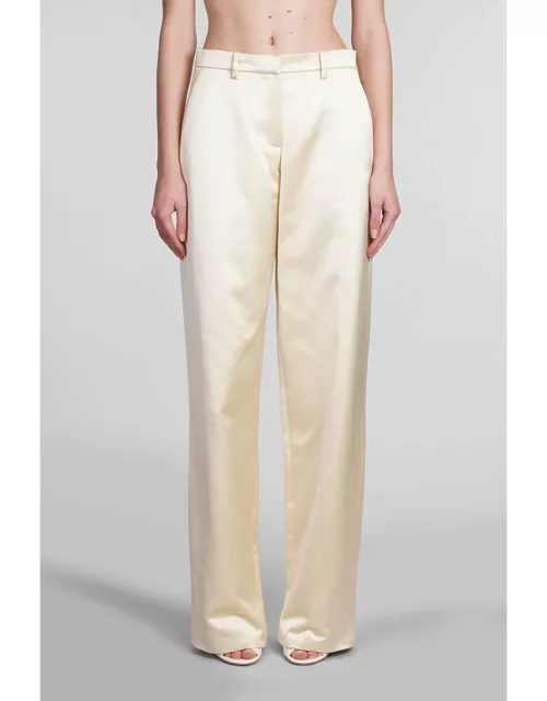 Magda Butrym Pants In Beige Cotton