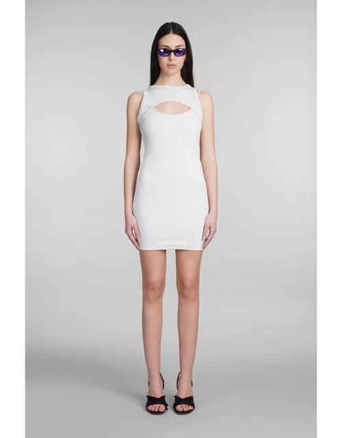 Off-White Dress In Grey Cotton