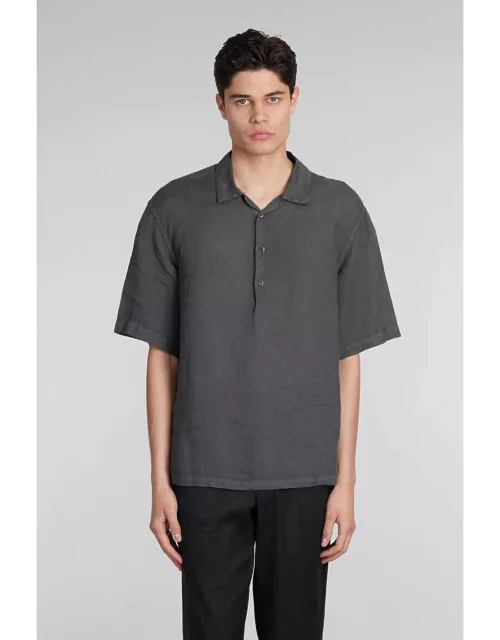 Barena Mola Shirt In Grey Linen