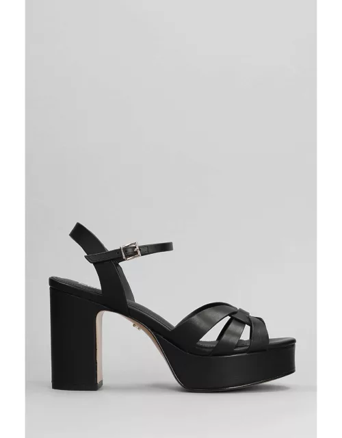 Lola Cruz Aria Platform 95 Sandals In Black Leather