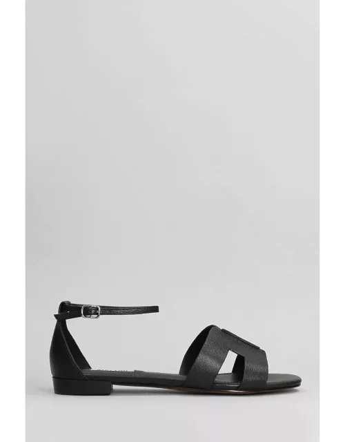 Bibi Lou Lily Flats In Black Leather