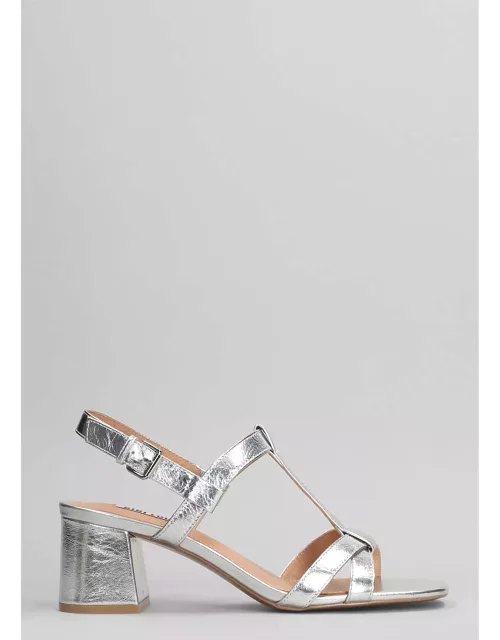 Bibi Lou Rosie Sandals In Silver Leather