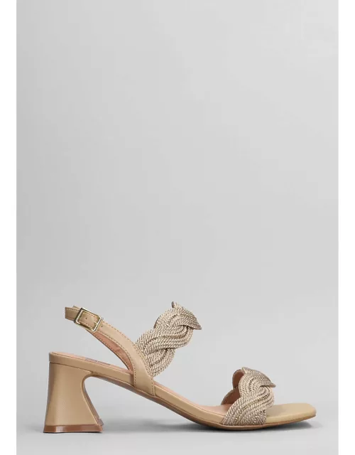 Bibi Lou Pend Sandals In Camel Leather