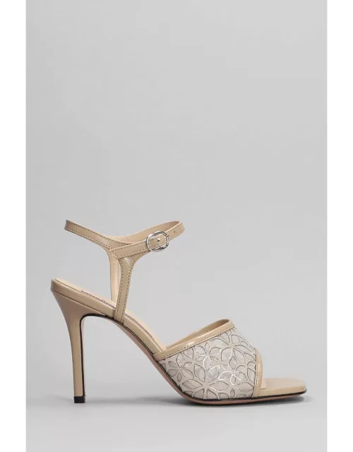 Marc Ellis Sandals In Taupe Patent Leather
