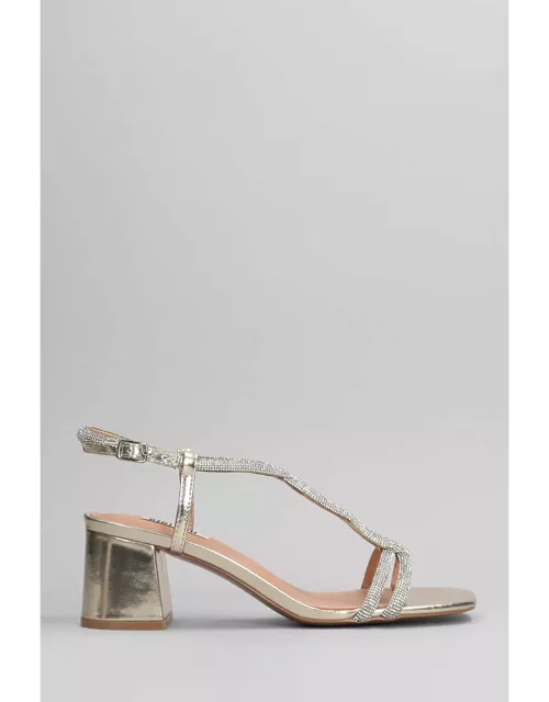 Bibi Lou Tansy 60 Sandals In Gold Leather