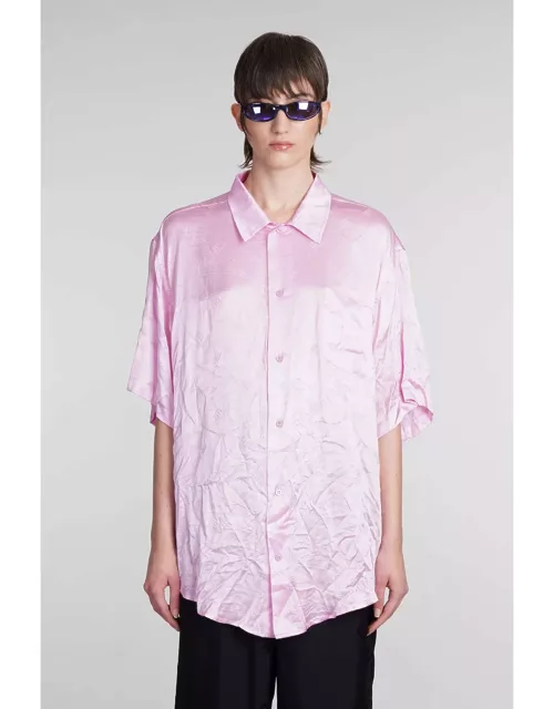 Balenciaga Shirt In Rose-pink Silk