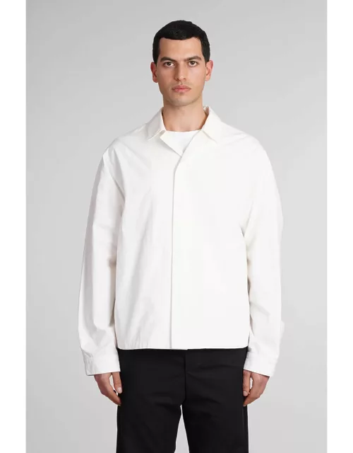 OAMC System Shirt Casual Jacket In White Cotton