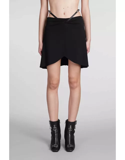 Courrèges Skirt In Black Viscose