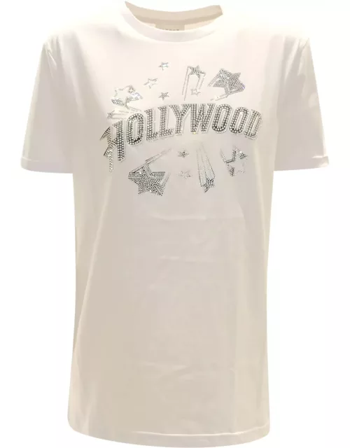 Parosh Colly White Cotton T-shirt
