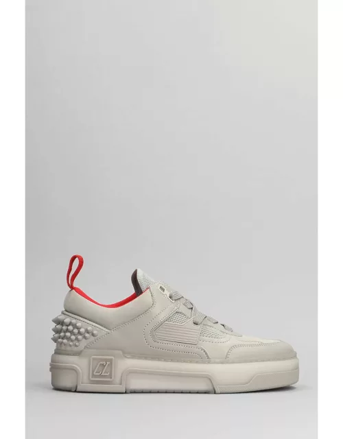Christian Louboutin Astroloubi Sneakers In Grey Suede And Leather