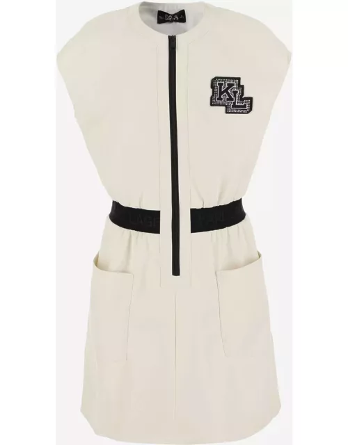 Karl Lagerfeld Viscose Dress With Logo