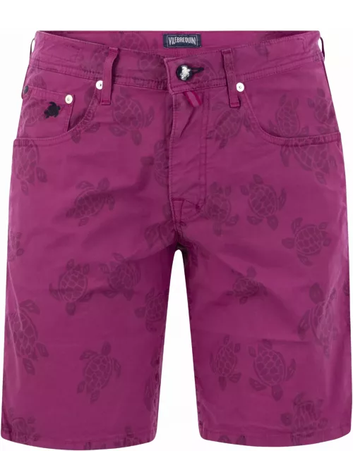 Vilebrequin Bermuda Shorts With Ronde Des Tortues Resin Print